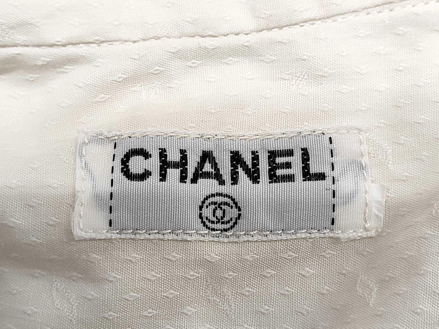 CHANEL CHANEL Coco Button Shirt White Size 36-38 
