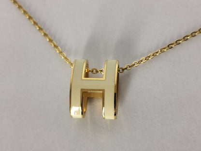 HERMES HERMES Pop Ash H Necklace Gold Necklace