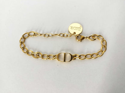 Dior Dior CD Logo Bracelet Gold Bracelet Bangle