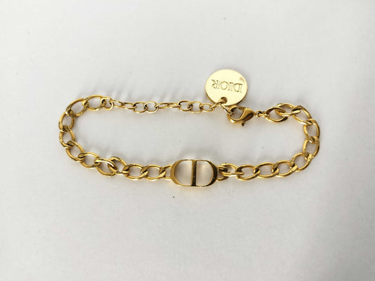 Dior Dior CD Logo Bracelet Gold Bracelet Bangle