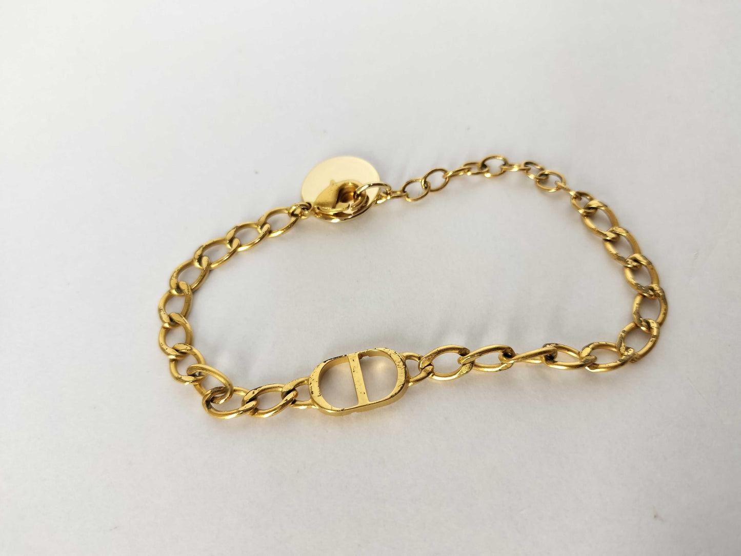 Dior Dior CD Logo Bracelet Gold Bracelet Bangle