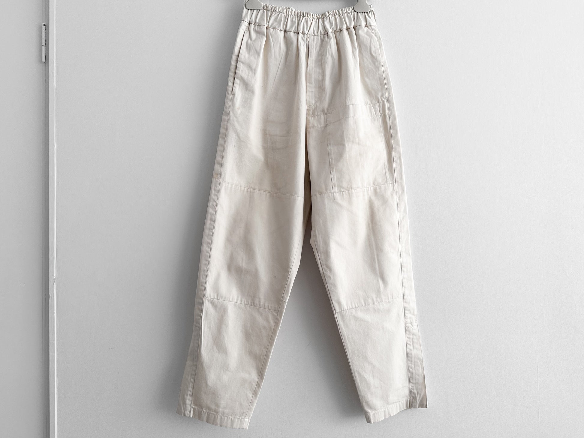 JIL SANDER JIL SANDER Wide-leg Cotton Pants with Zippered Hems, Size 44