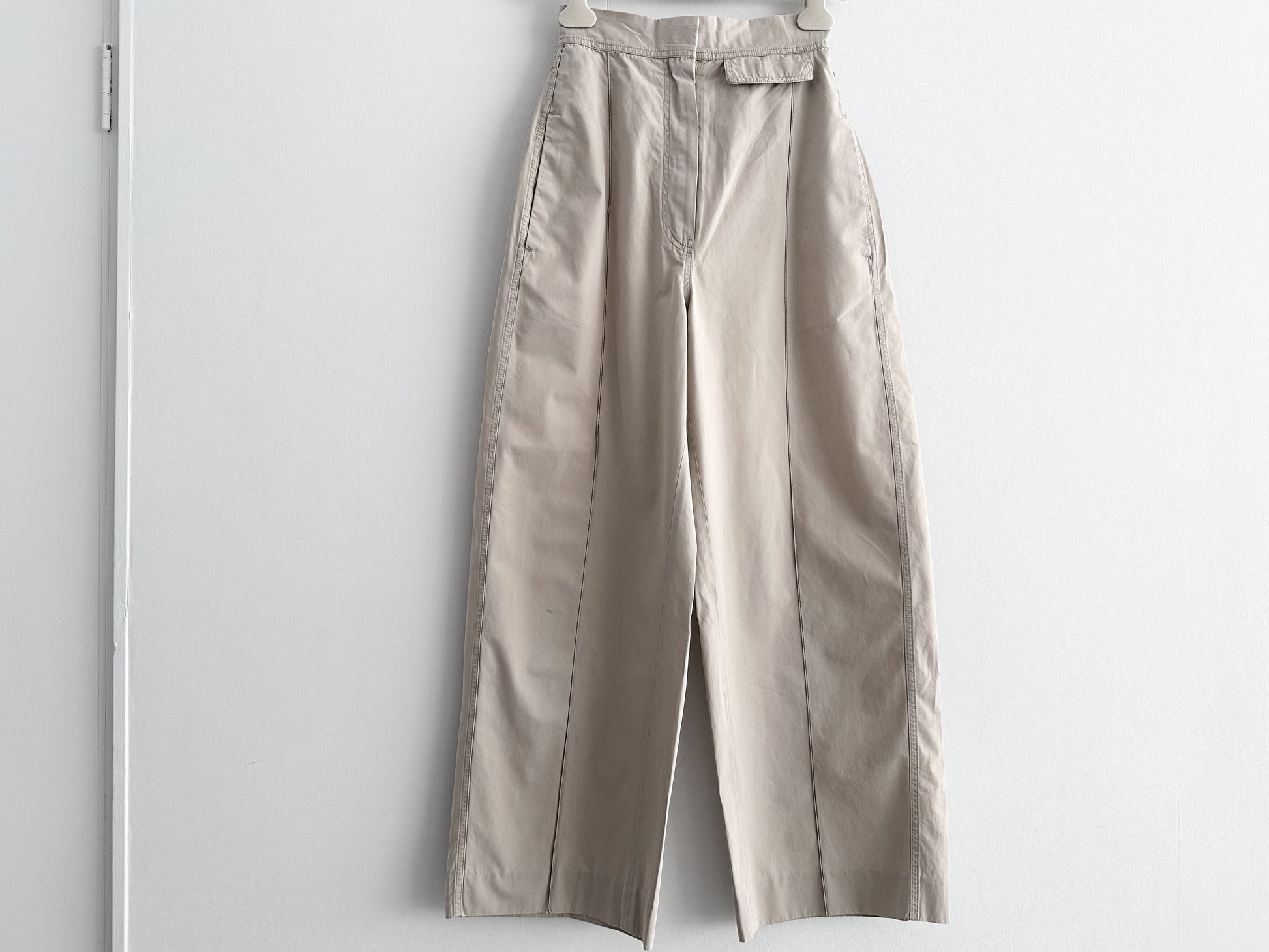 CELINE Phoebe era Celine beige wide-leg pants, size 36, Phoebe Philo pants