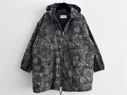 HACHE Ash Printed Quilted Coat, Size 42