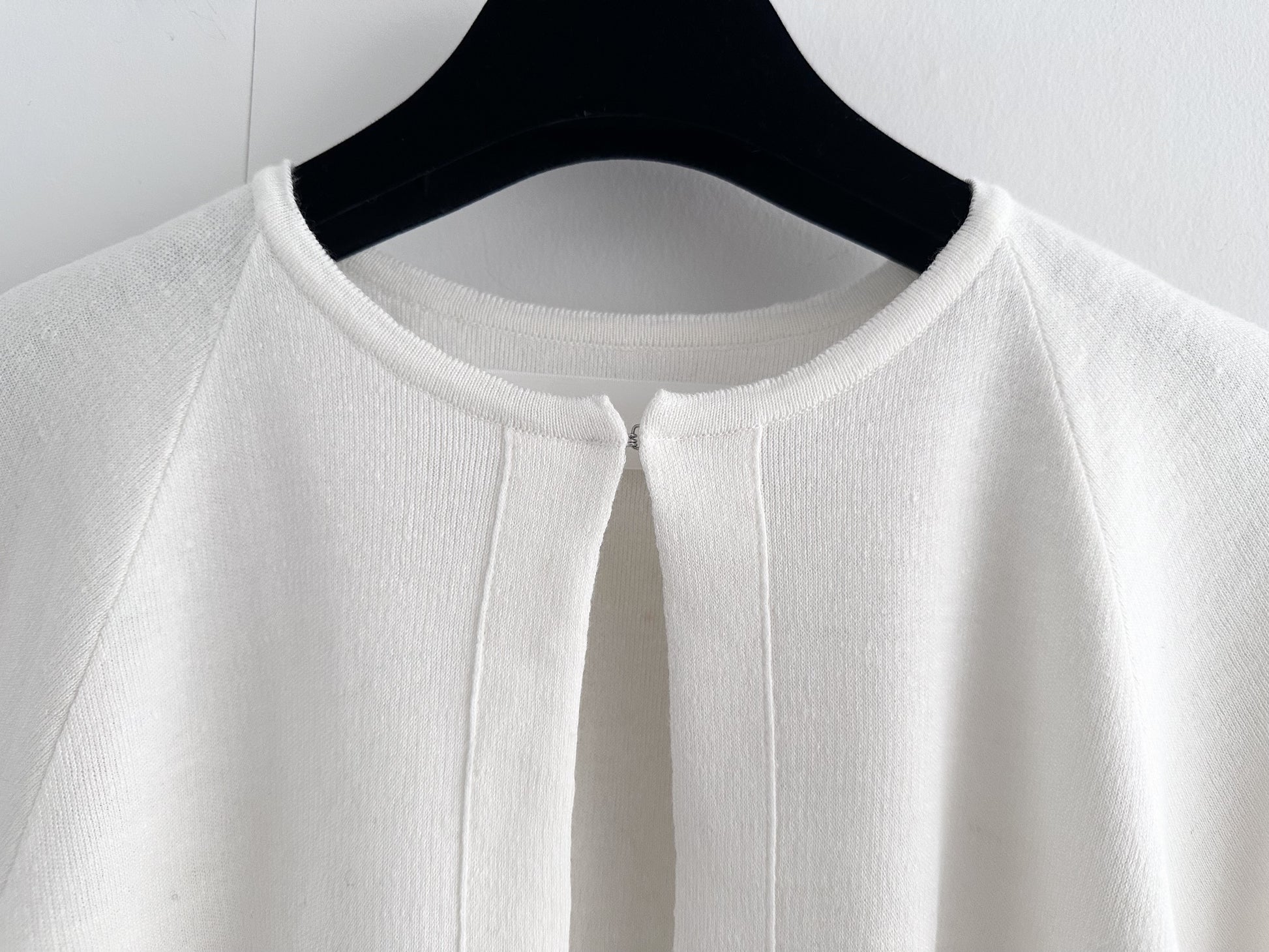 intoca. Linen-Cotton Wide Sleeve Cardigan Bolero