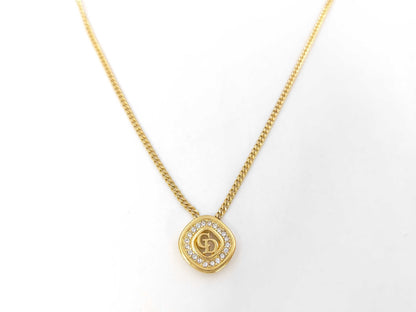 Dior logo rhinestone necklace