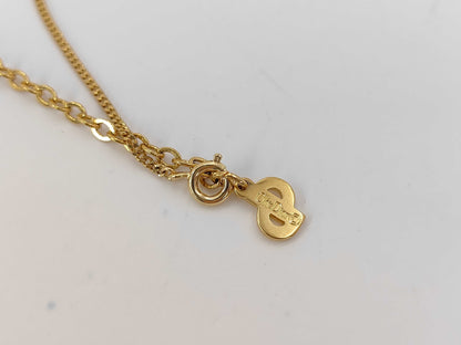 Dior logo rhinestone necklace