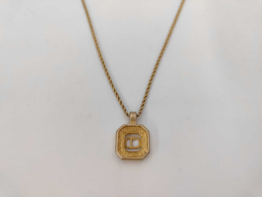 Dior logo rhinestone necklace