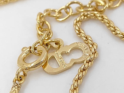 Dior logo rhinestone necklace