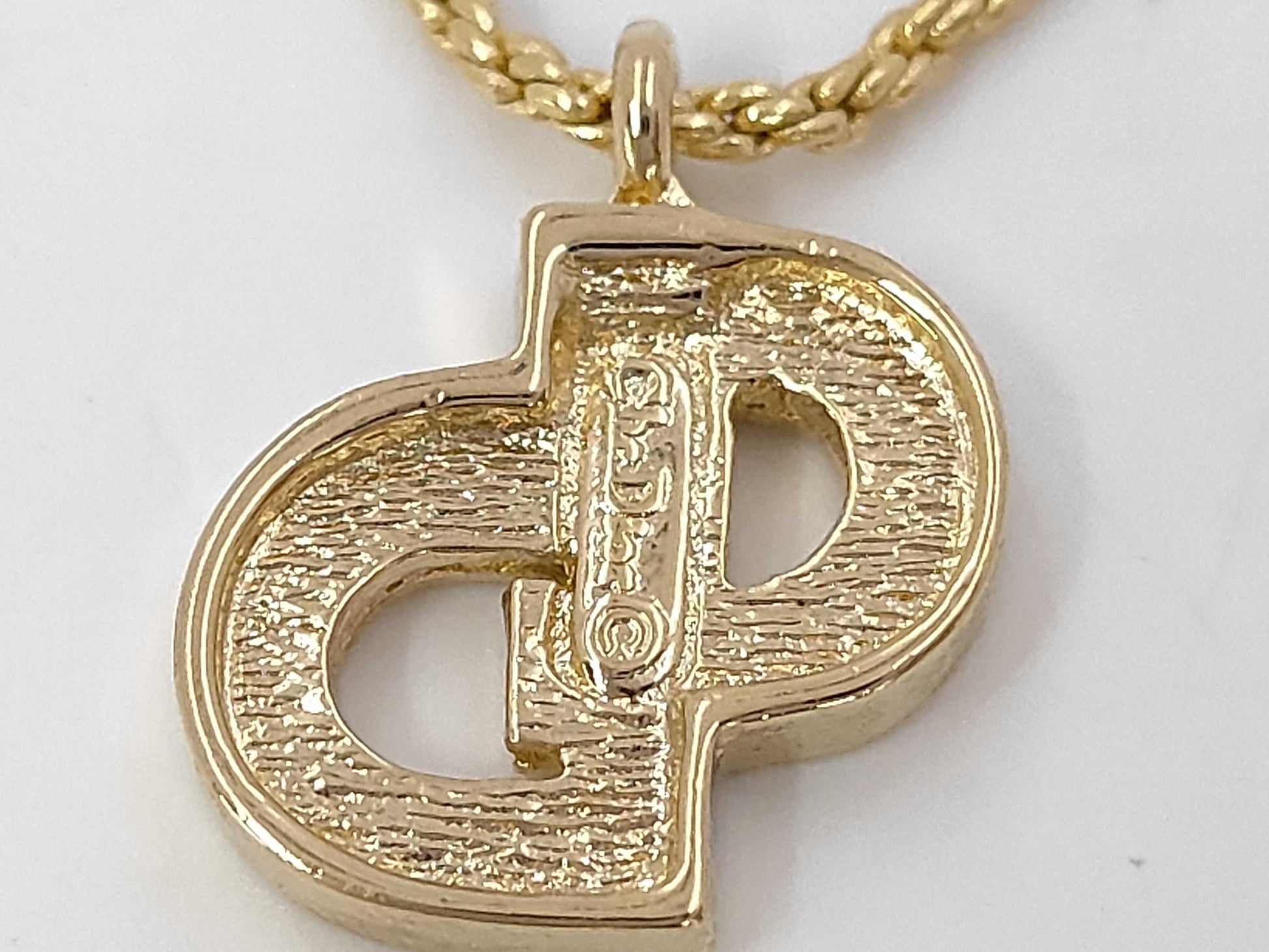 Dior logo rhinestone necklace