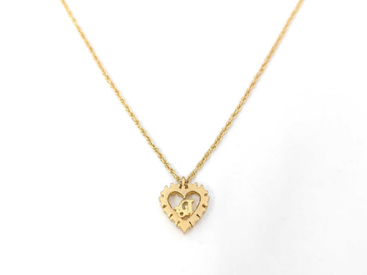 Dior logo rhinestone necklace