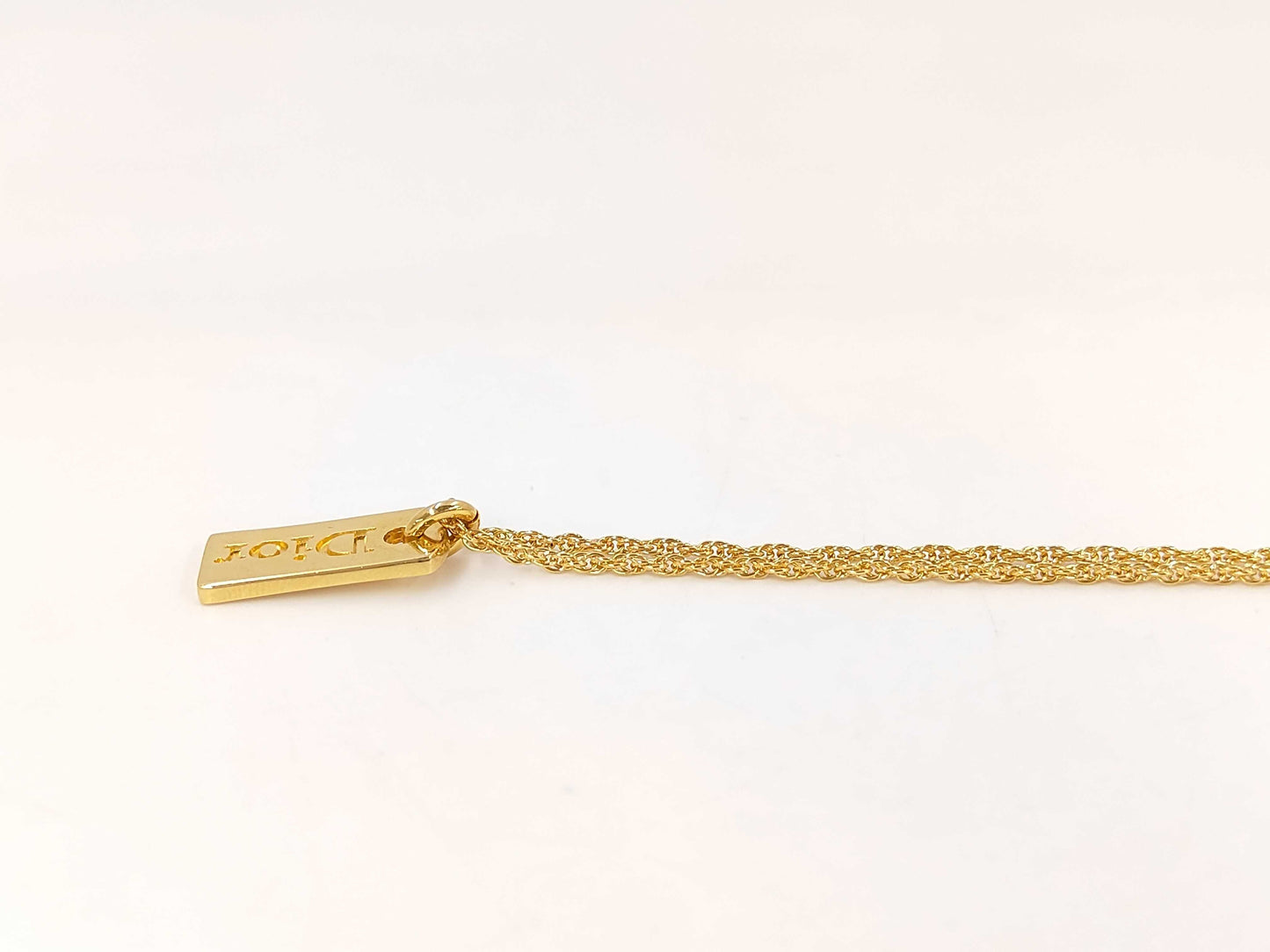 Dior logo plate necklace