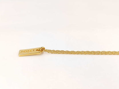 Dior logo plate necklace