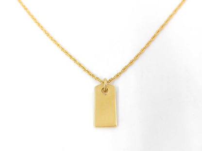 Dior logo plate necklace