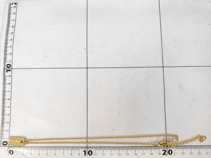 Dior logo plate necklace