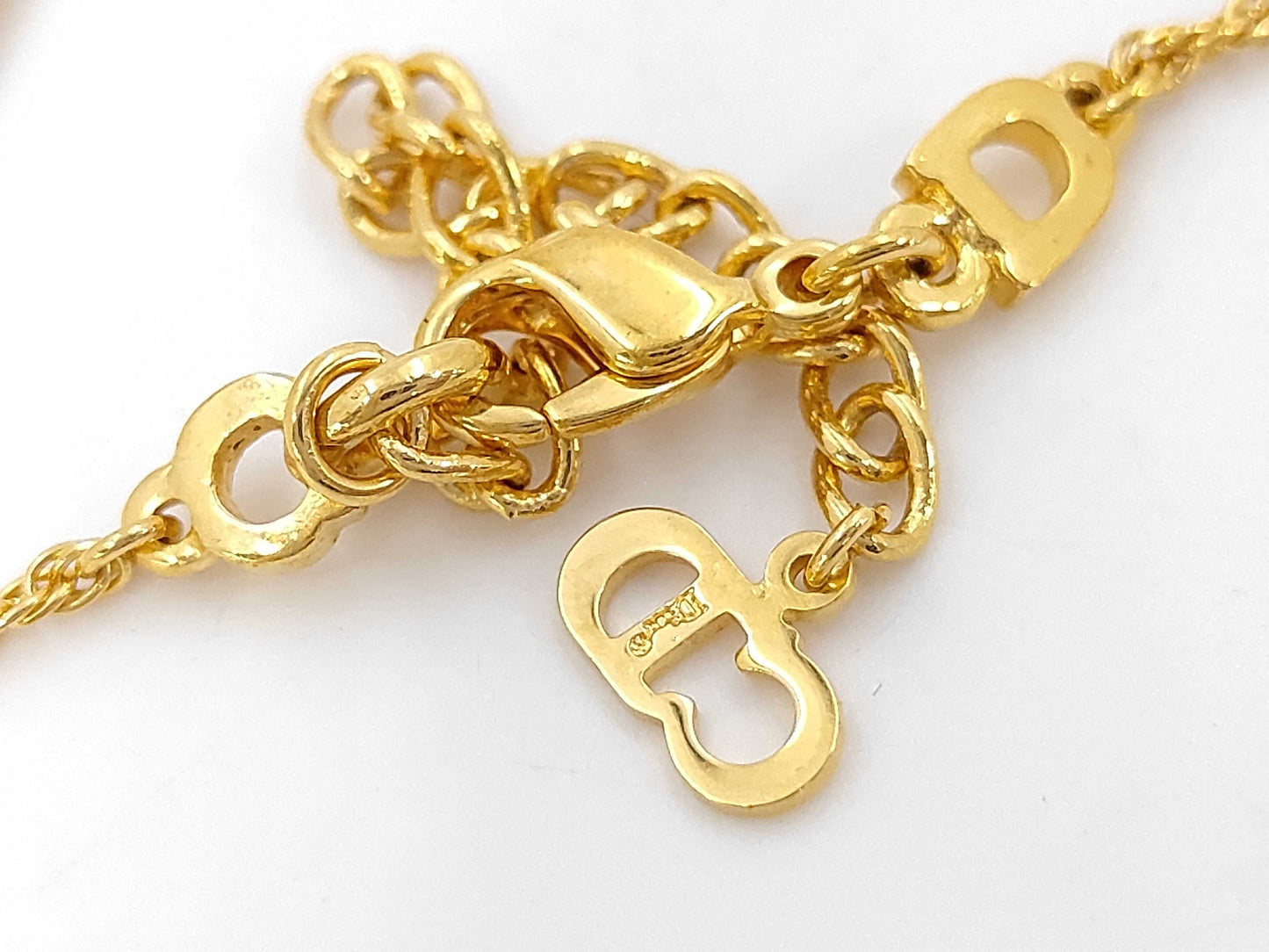 Dior logo plate necklace