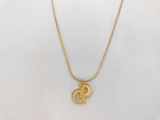 Dior CD logo rhinestone necklace