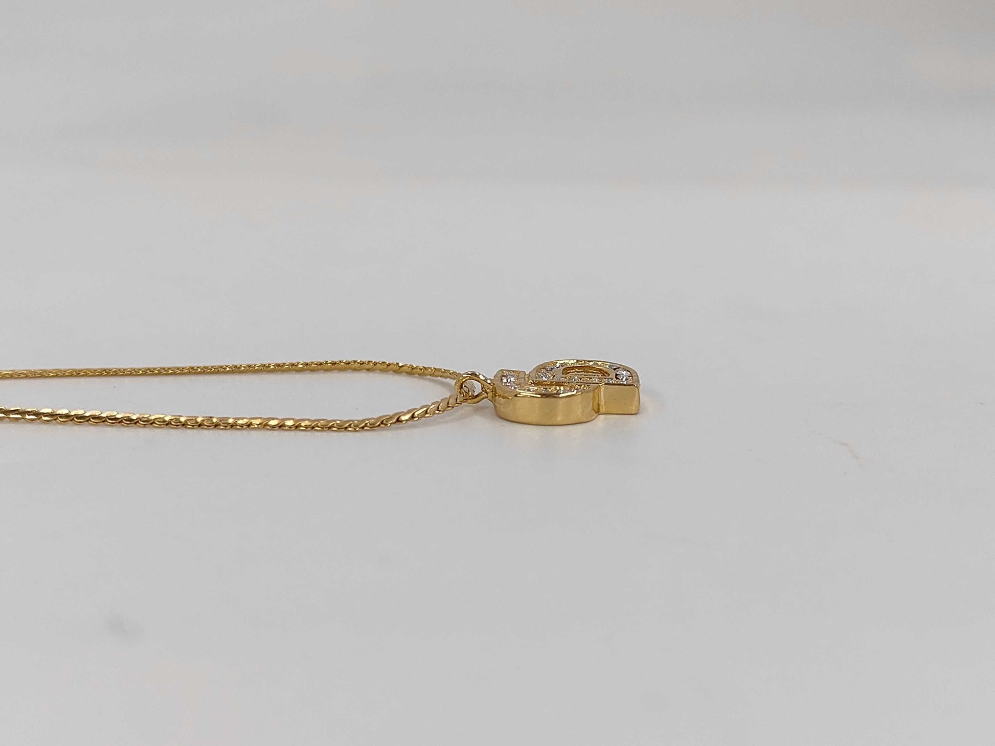 Dior CD logo rhinestone necklace