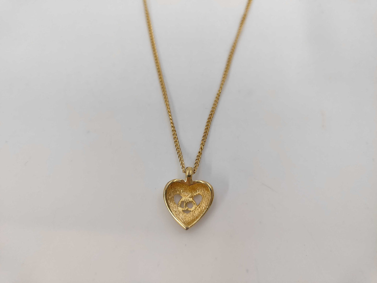 Dior CD logo heart necklace