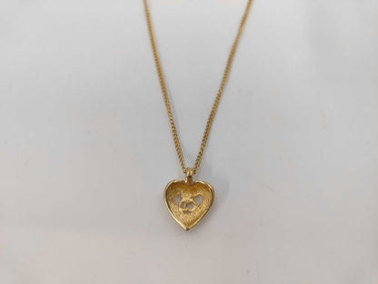 Dior CD logo heart necklace