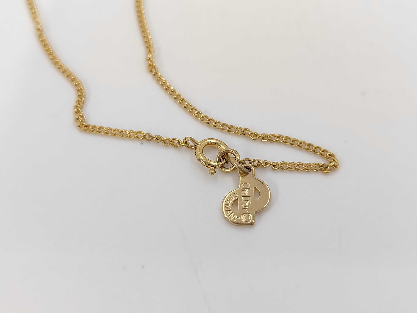 Dior CD logo heart necklace