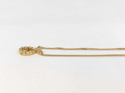 Dior CD logo rhinestone necklace