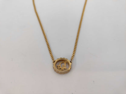 Dior CD logo rhinestone necklace