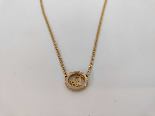 Dior CD logo rhinestone necklace