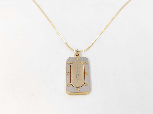 Dior logo plate necklace