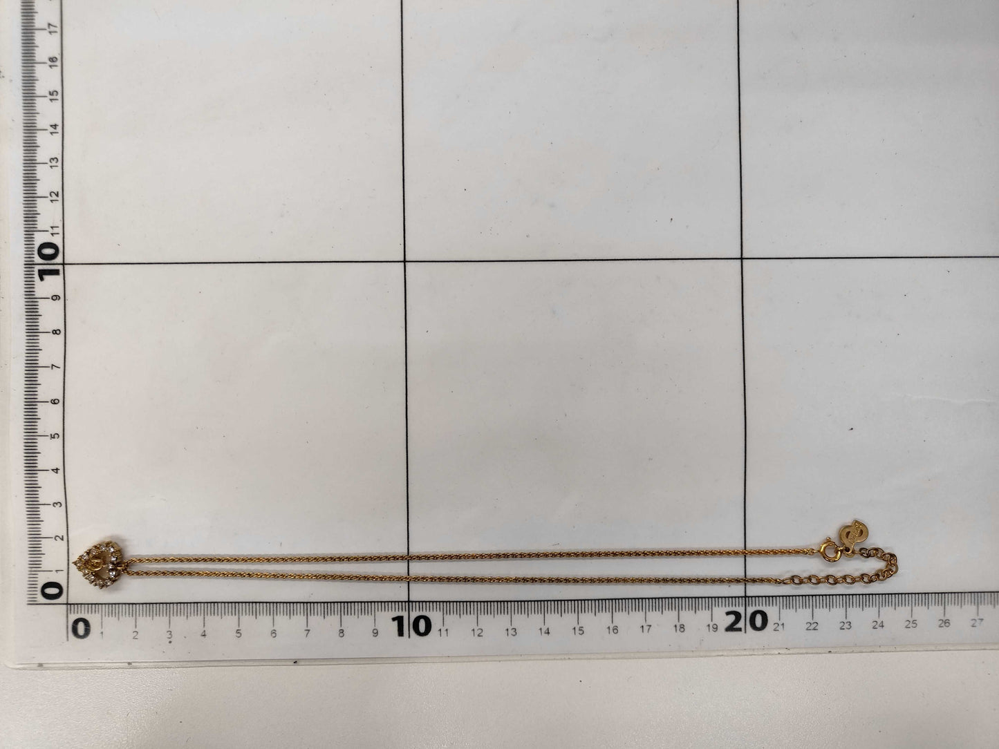 Dior CD logo rhinestone necklace