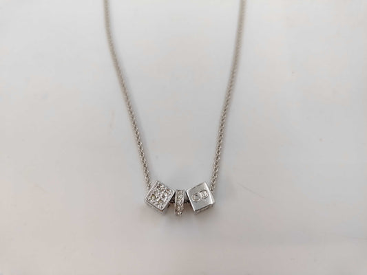 Dior CD logo rhinestone necklace