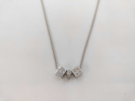 Dior CD logo rhinestone necklace