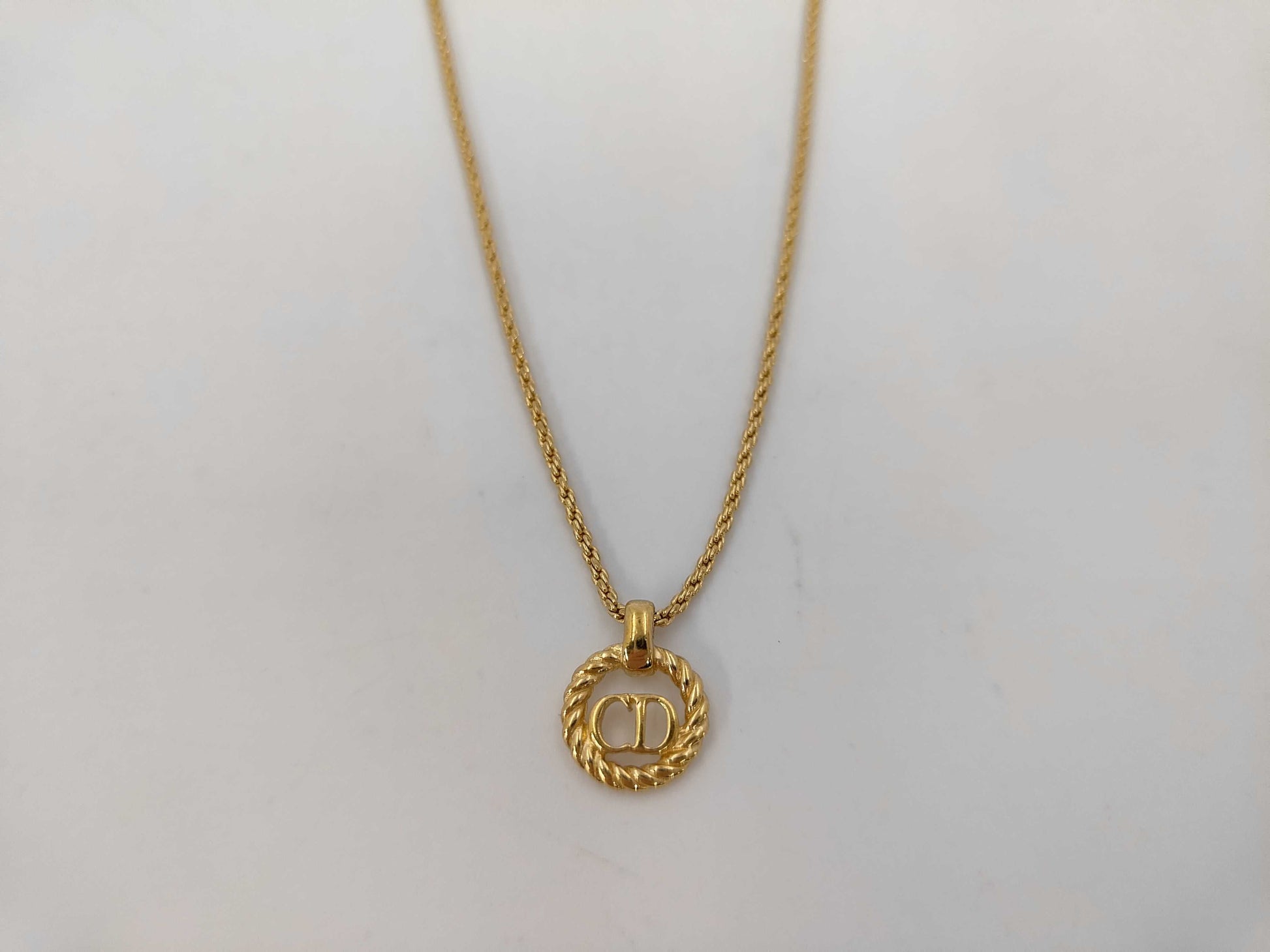 Dior CD logo necklace