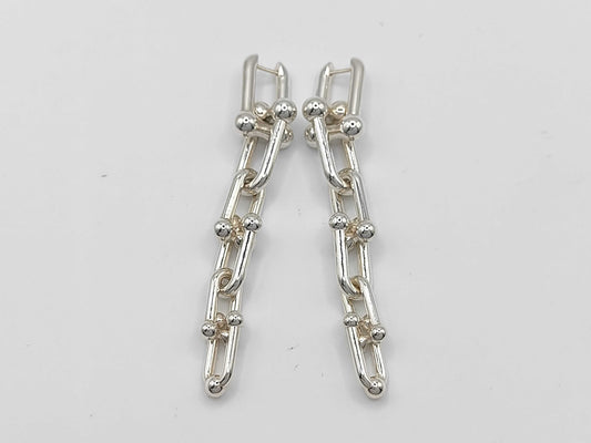 Tiffany & Co. Tiffany HardWear Graduated Link Earrings, Ag925, 23.5g
