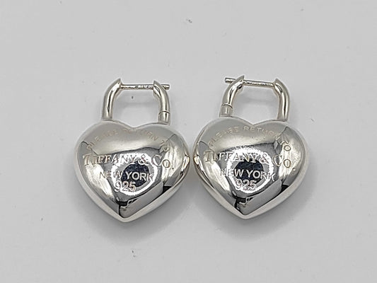 Tiffany & Co. Return to Tiffany Full Heart Earrings, Ag925, 21.6g