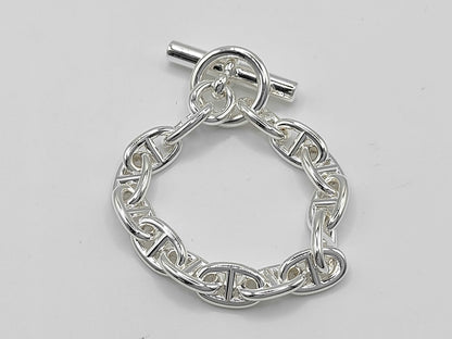 HERMES Chaine d'Ancre MM 14-link 24-stamped bracelet, Ag925, 50.8g, bracelet/bangle