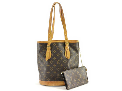 LOUIS VUITTON Monogram Louis Vuitton Bucket PM Tote Bag