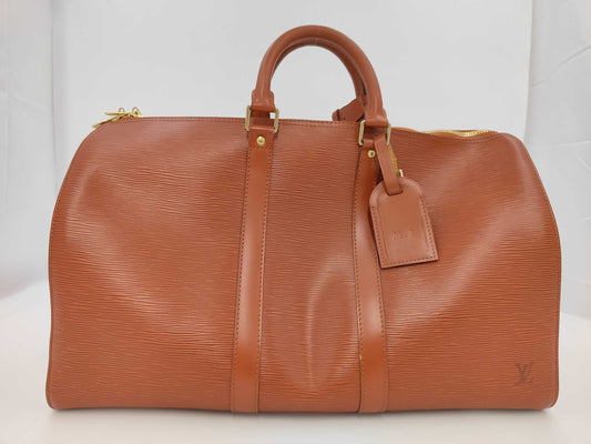 LOUIS VUITTON Epi Keepall Boston Bag in Kenya Brown 