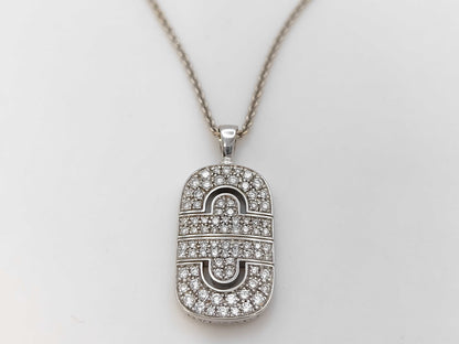 BVLGARI Parentesi Diamond Necklace in 750 White Gold, 14.6g 