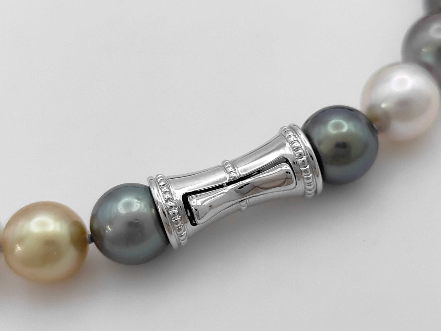 TASAKI 45cm Semi-Round Pearl Necklace, Diameter 9.0-11.8mm, Sterling Silver, 64.7g 