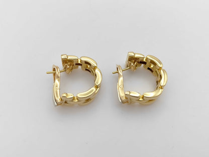 Cartier Maillon Panthère Diamond Earrings, Yellow Gold 750, 14.6g 