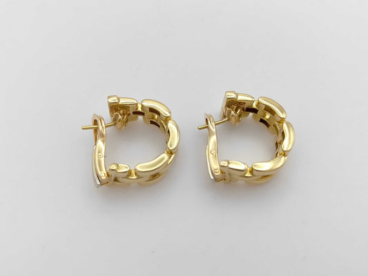 Cartier Maillon Panthère Diamond Earrings, Yellow Gold 750, 14.6g 