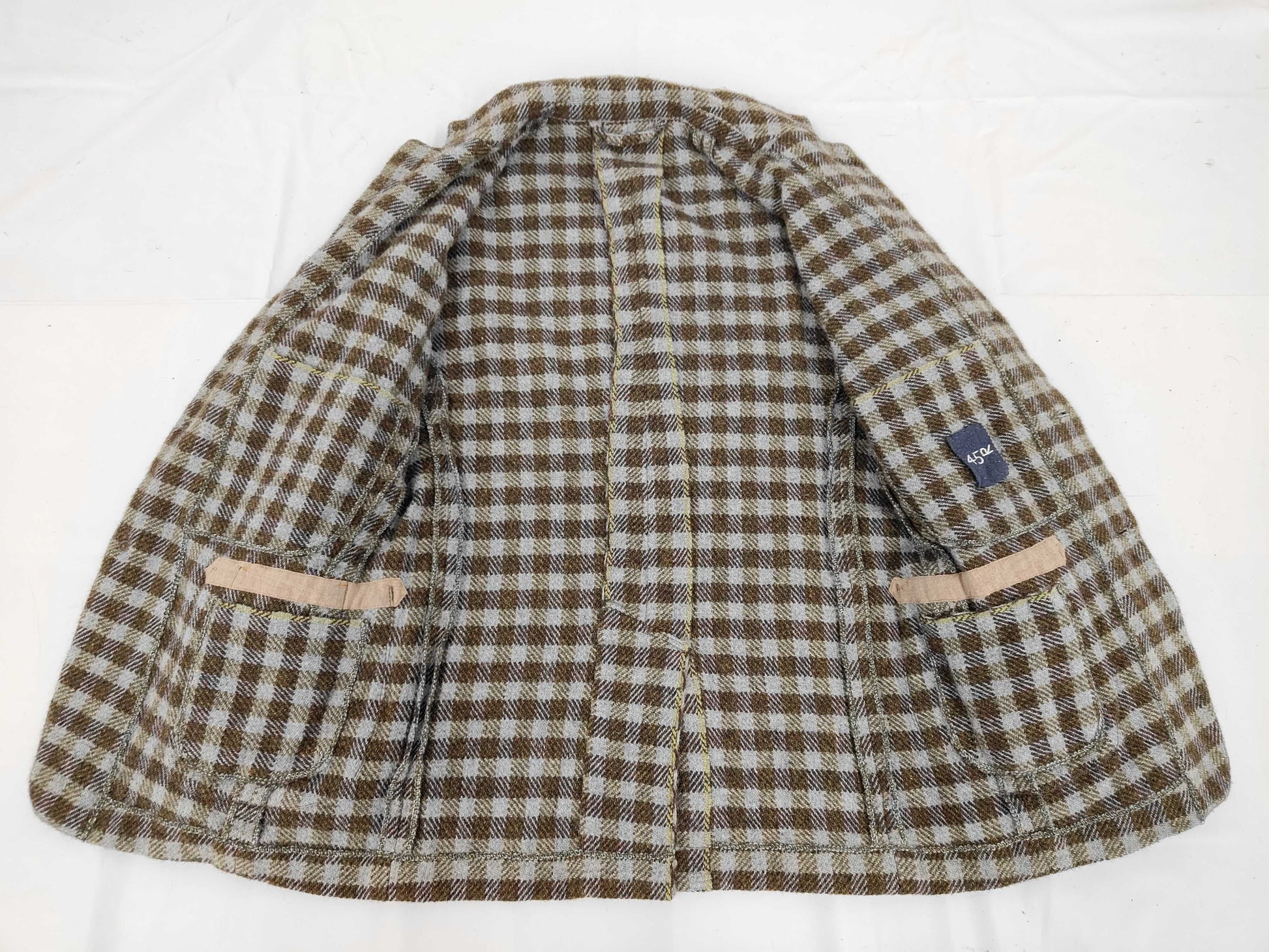 Unused 45R Check Shrunken Jacket with Current Tag