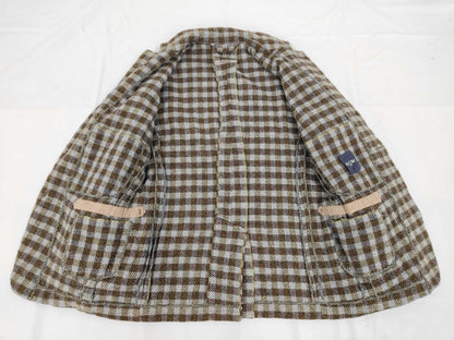 Unused 45R Check Shrunken Jacket with Current Tag