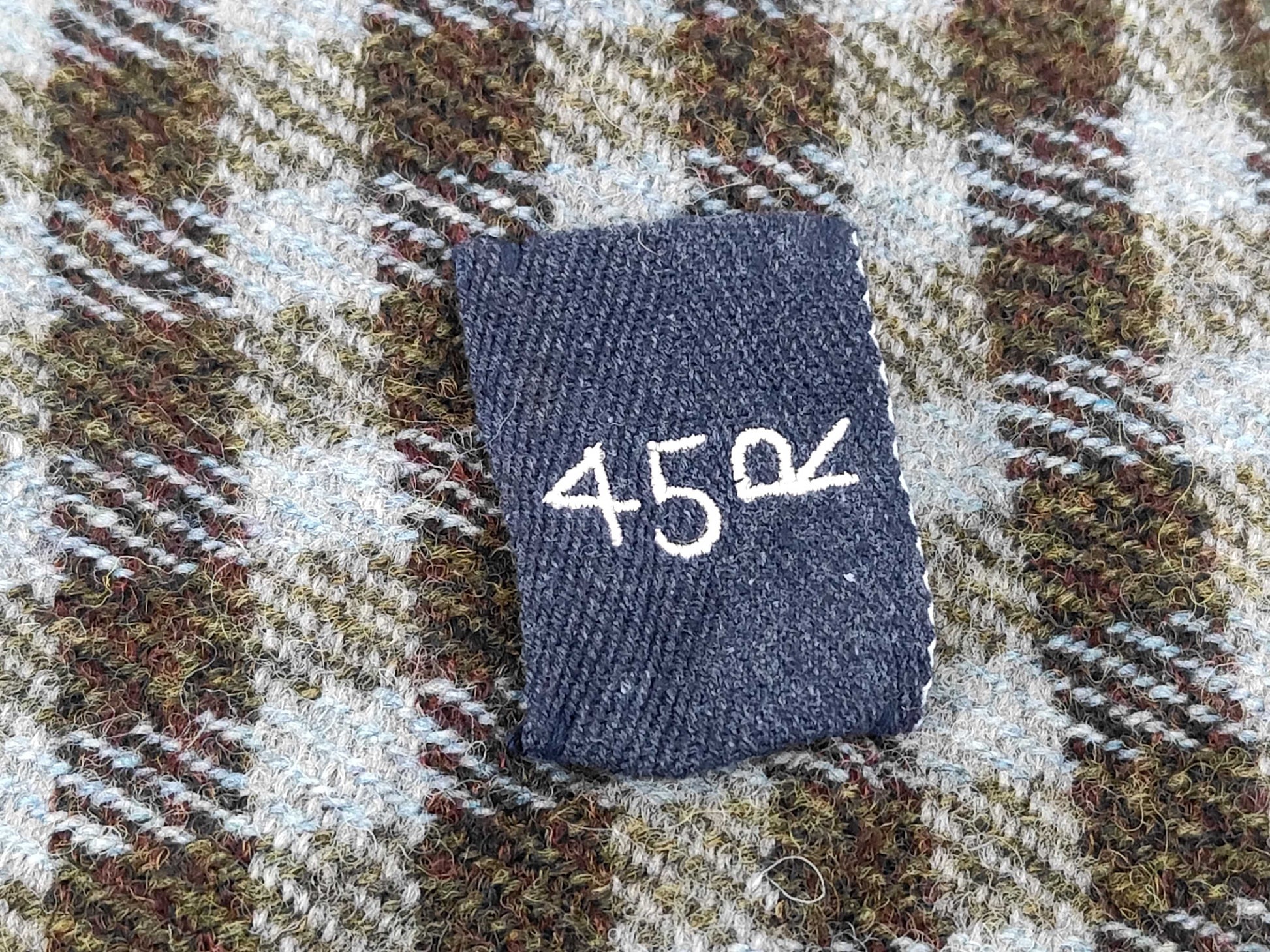 Unused 45R Check Shrunken Jacket with Current Tag