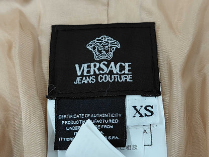 Unused VERSACE Real Fur Coat, Vintage, Original Price: Over 1 Million Yen, Size XS