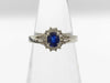 Colored Stone 0.39ct D0.16ct Pt900 2.8g Ring 