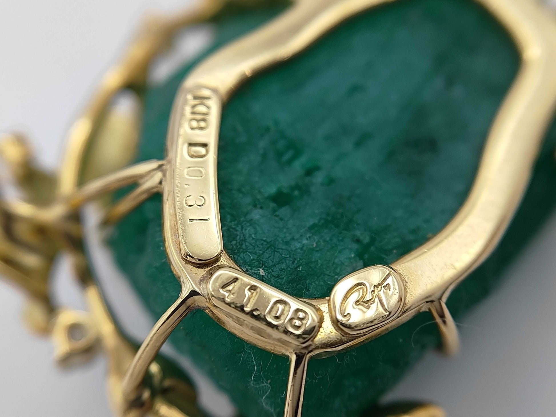 Colored Stone 41.08ct D0.31ct K18 22.0g Necklace 