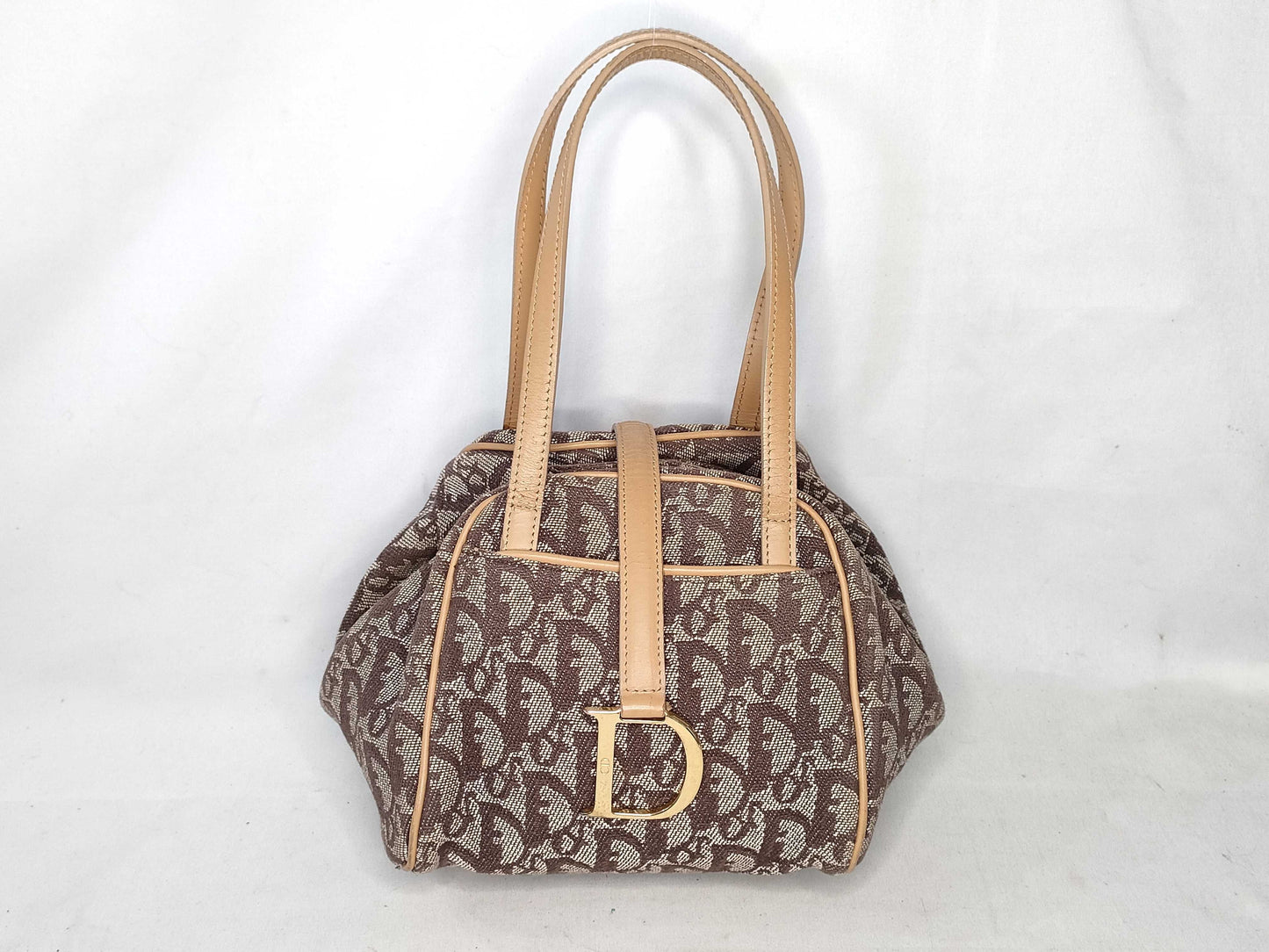 Dior Trotter Christian Dior Handbag Trotter Canvas x Leather Brown Handbag