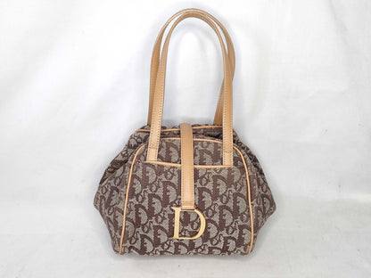 Dior Trotter Christian Dior Handbag Trotter Canvas x Leather Brown Handbag